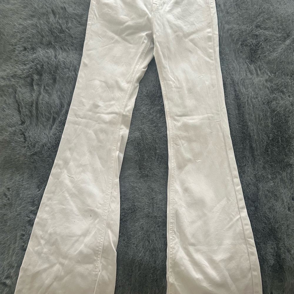 White Flared Pants